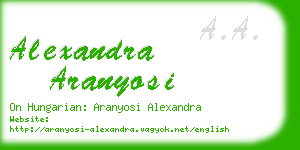 alexandra aranyosi business card